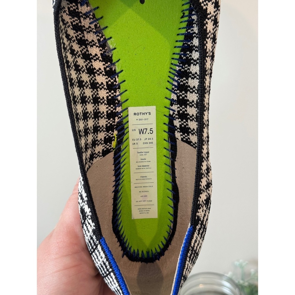 Rothy's Black and White Houndstooth Flats - Picture 4 of 7